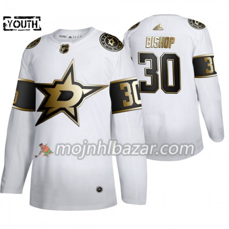 Dresovi Dallas Stars Ben Bishop 30 Adidas 2019-2020 Golden Edition Bijela Authentic - Dječji Dresovi Dallas Stars Ben Bishop 30 Adidas 2019-2020 Golden Edition Bijela Authentic - Dječji